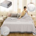 thumbnail image 1 of Pamqxs Summer Cooler Quilt, Cotton Cooling Quilt Breathable Quilt King Size Soft Comforter Cooling Blanket for Night Sweats Hot Sleeper for All Season Lightweight Blanket Washable(DC,70x79in), 1 of 9