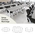 thumbnail image 2 of Scranton & Co Engineered Wood 60-inch Rectangle Modular Conference Table in Gray, 2 of 8