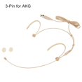 thumbnail image 3 of Bgsha Beige Double Earhook Headset Mic Headworn Microphone 3.5mm 3 Pin 4 Pin XLR Plug, 3 of 9