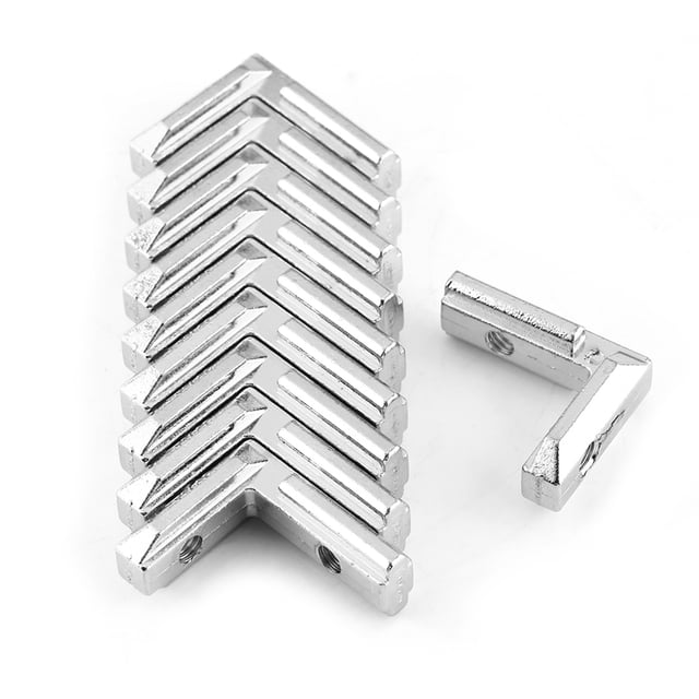 Corner Brace, Solid L Shaped Bracket 10pcs Rust Resistance For 8mm Slot For Steel Angle Bracket