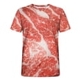 thumbnail image 4 of Qertyioot Liquidation d'Été T-Shirt/haut d'Été pour Homme à Col Rond Imprimé Ventre de Porc Décontracté à Manches Courtes Col Rond, 4 of 4
