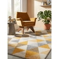 thumbnail image 1 of Rug Branch Solvi 4' x 6' (3'9 x 5'6) Yellow/Beige Geometric Indoor Area Rug, Contemporary, Medium Pile, Stain-Resistant Carpet, 1 of 9