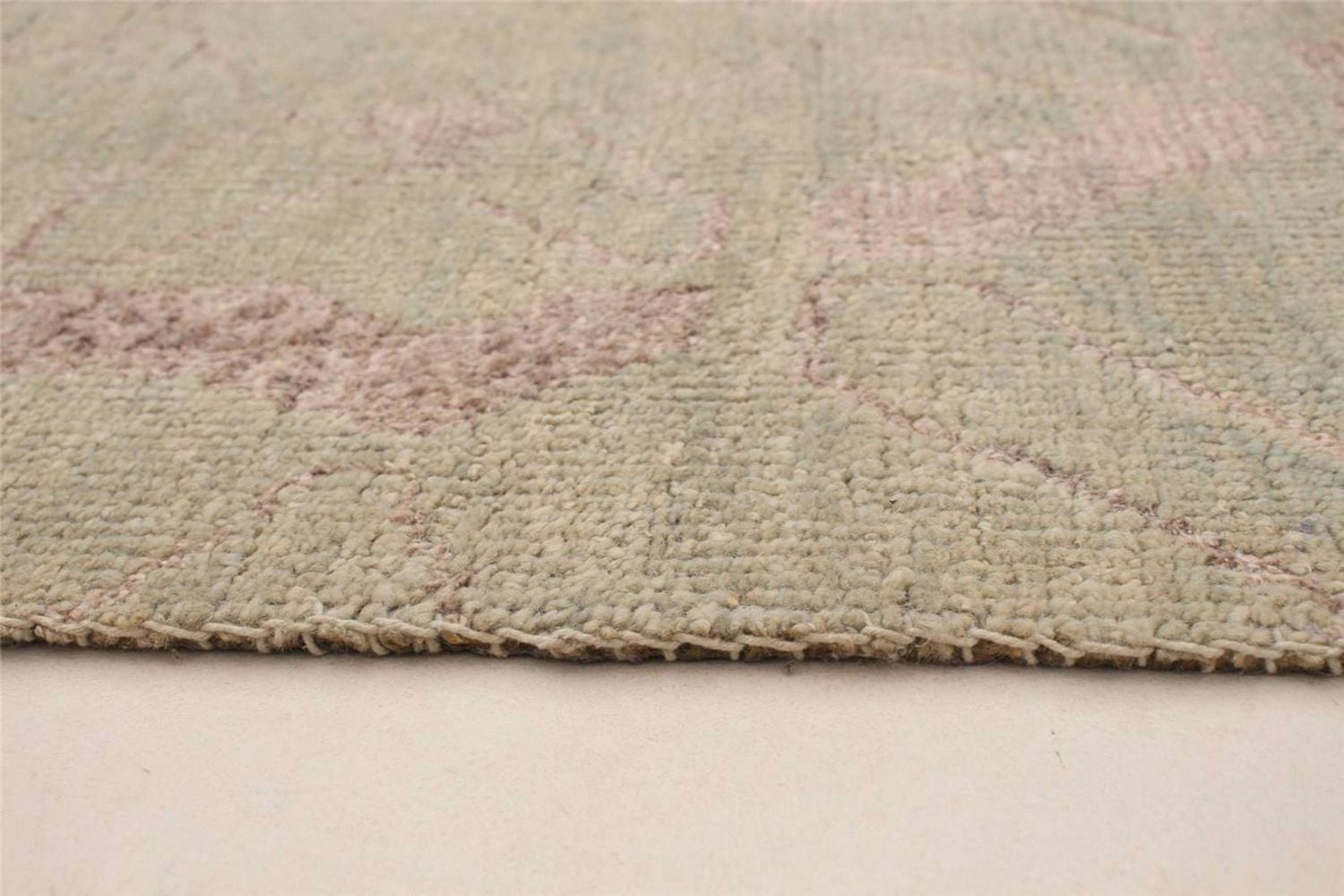 ECARPETGALLERY 3'10" x 5'11" Carved La Seda Hand-knotted Area Rug for Living Room, Dining Room and Bedroom in Grn