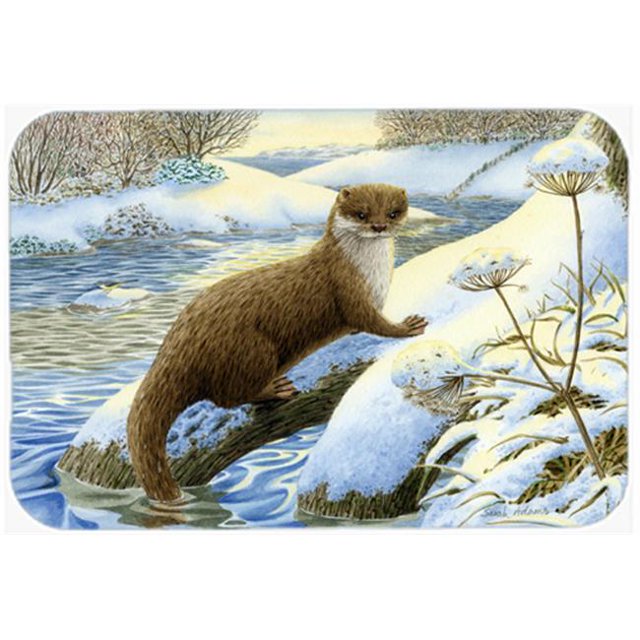 Winter Otter Kitchen or Bath Mat, 20 x 30