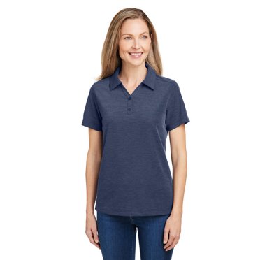 Core365 CE112W Ladies' Fusion ChromaSoft Pique Polo - CLASSIC NAVY HTH - XS