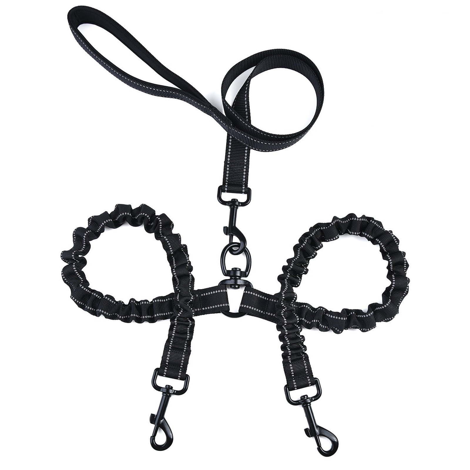 Moobody One Tow Two Leash 2 Dog Rope Elastic Cushion Dog Leash Dog Walking Leash Dog Belt Double