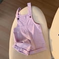 thumbnail image 2 of Plebaso Combinaison Short Décontractée d'Été Sans Manches pour Filles, Couleur Unie, à Bretelles Spaghetti, avec Poches, 2 of 6