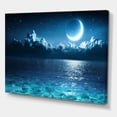 thumbnail image 3 of Designart Romantic Moon Over Deep Blue Sea I Canvas Wall Art, 3 of 4