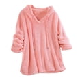 thumbnail image 1 of Kcodviy Femmes Décontracté Uni Peluche Chandail à Capuche pour Femmes Chandail à Capuche Manches Longues Chandails Minces Chandails à Capuche pour Femmes Blouse Hauts, 1 of 4