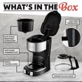 thumbnail image 3 of Gourmia 5 Cup Programmable Drip Coffee Maker with Brew Later Black, 3 of 8