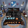thumbnail image 1 of Erosebridal Cartoon Basketball Bedding Twin Comforter Set, Ball Sports Down Comforter, Kids Teens, Breathable 2 Pieces, 1 of 8