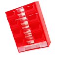 thumbnail image 2 of DOLITY Hardware Parts Organizer Wall Mounted Storage Bins for Bolts Small Items Nails Red, 2 of 9