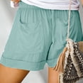 thumbnail image 4 of Soki Womens Plus Size Shorts Comfy Drawstring Casual Elastic Waist Pocket Loose Summer Shorts S-5XL, 4 of 7