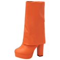 thumbnail image 2 of LSLJS Oversized Pants Boots Round Toe Waterproof Platform High Heels Thick Solid Leather Candy Colored Fashion Boots, 2 of 9
