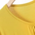 thumbnail image 4 of Yuyuzo Hauts de Pyjama pour Femmes Grande Taille, Chandails à Manches Cap, Col Ras du Cou, Haut Plissé de Base Superposé, Doux et Confortable, Tenue de Détente, 4 of 4