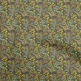 thumbnail image 1 of oneOone Cotton Flex Brown Fabric Floral Craft Projects Decor Fabric Printed By The Yard 40 Inch Wide, 1 of 4