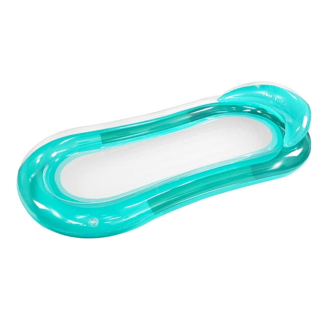 Estbridge Matelas Pneumatique Gonflable en PVC Pliable Portable, Tapis de Fauteuil Inclinable Résistant à l'Eau, Lit Flottant Résistant à l'Eau pour Piscine d'Été pour Piscine d'Été (Vert)