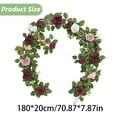 thumbnail image 3 of Guirlande Réaliste de Verdure Artificielle et de Roses pour Décoration de Table et Chaise de Mariage, Fausse Vigne Botanique avec Feuilles Réalistes pour Arrangement Rustique de Centre de Table en Arche, 3 of 8