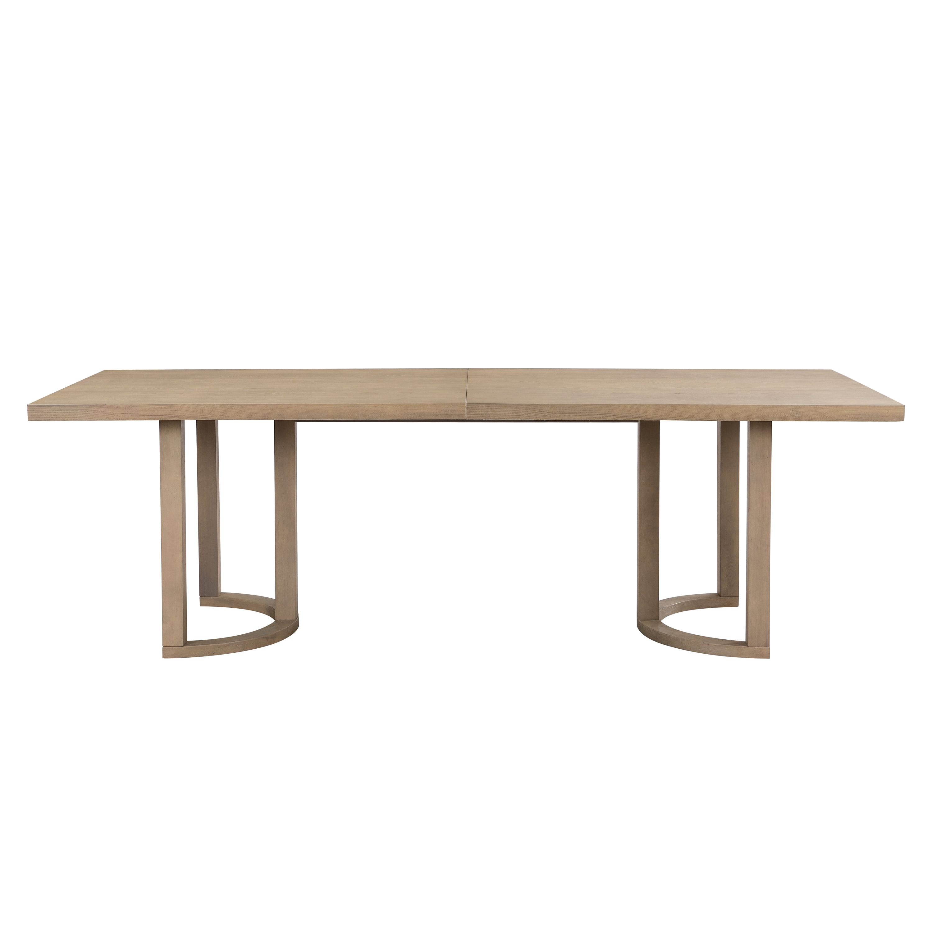 Noble House 95" Modern Dining Table,Rectangular U-Shaped Trestle Base,Light Ash