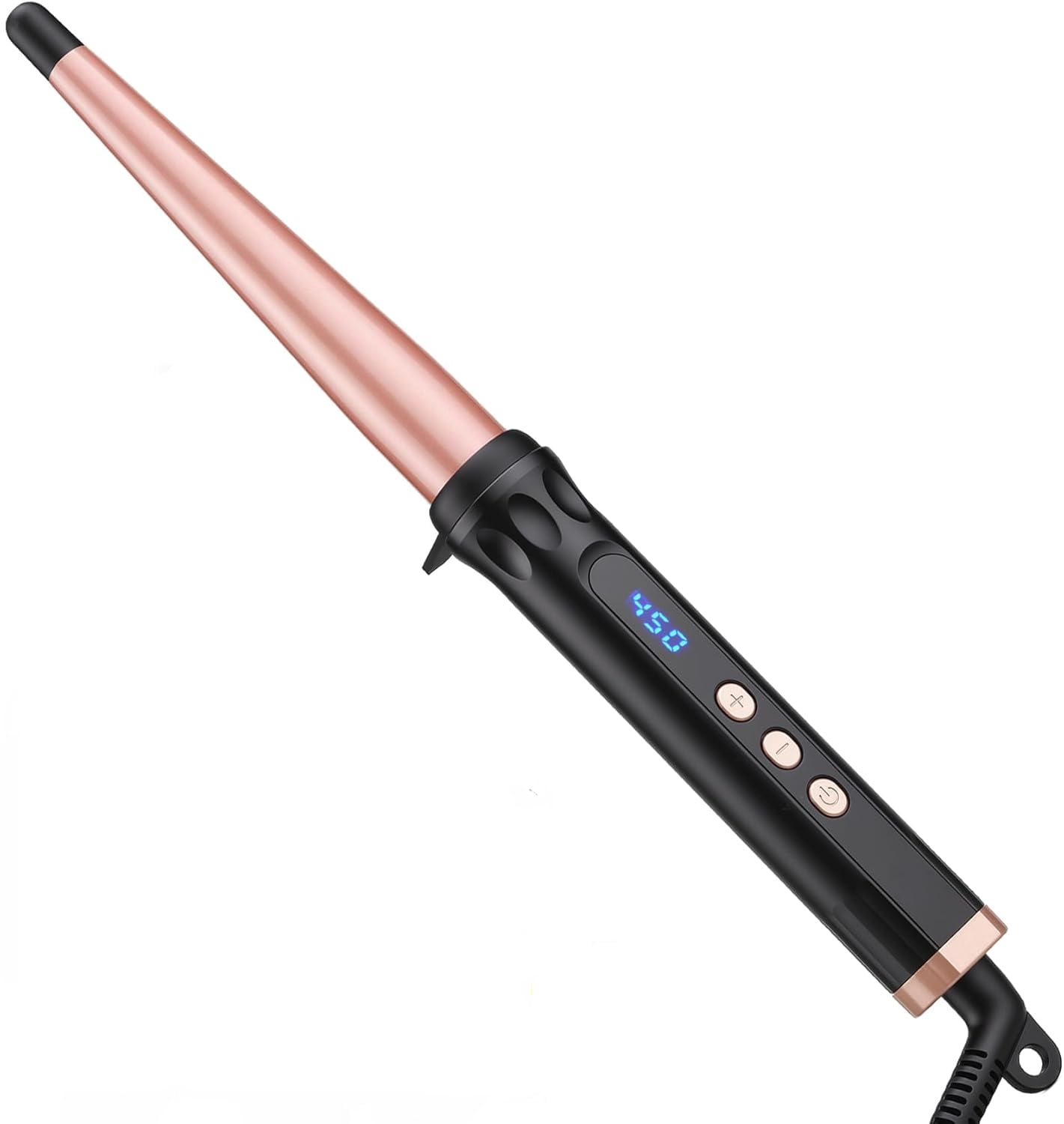 Tapered Curling Wand Iron 0.5 to 1 Inch with Tourmaline Ceramic Long Barrel, Hair Curler for Long Short Medium Hair, Dual Voltage for Travel, Adjustable Temperature, Auto Shut-Off with Glove