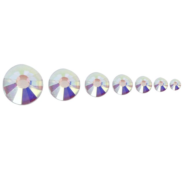 fastboy 1400pcs/SS16 Glass Crystal Round Flat Back Rhinestones Gems White AB