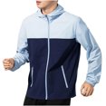 thumbnail image 2 of LOVZFMLL Jackets for Men's Solid Color Outdoor Climb Sport Run Pocket Zipper Long Sleeved Hooded, 2 of 8