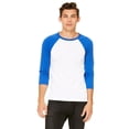 thumbnail image 1 of Bella + Canvas Unisex 3/4-Sleeve Baseball T-Shirt, 1 of 3