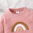 thumbnail image 3 of PatPat Baby Boy/Girl Rainbow Pattern Waffle Long-sleeve Pullover Sweatshirt, 3 of 6