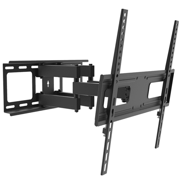 Support Mural pour Téléviseur à Mouvement Complet de 37 à 80 Po, jusqu'à 132 Lb et VESA Max 600x400 mm, Support TV Robuste avec Bras Articulés Doubles, Pivotement, Inclinaison et Extension, Convient aux Montants de Bois de 16 Po
