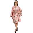 thumbnail image 2 of Bimba Kimono en Popeline de Coton Imprimé Floral pour Femmes Robe de Demoiselle d'Honneur - 28, 2 of 6