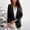 Black, variant on Aqestyerly Women's Solid Color Blazer Coat,Turn Down Collar Long Sleeve Fashion Jacket Outerwear