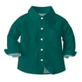 thumbnail image 2 of vdgthytj Toddler Baby Boys Girls Button down Shirts Kids Collared Long Sleeve Uniform Dress Shirt Tops Spring Fall Clothes, 2 of 6