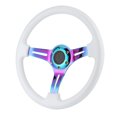 thumbnail image 4 of Fugacal 14in 6‑Hole Racing Steering Wheel Colorful Spoke ABS Drifting Wheel Universal, 4 of 8