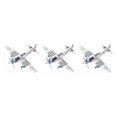 thumbnail image 1 of Baohd 1/2/3 Authentic Aircraft Assembly Model Kit 1 48 Scale Collectors Silver 3PCS, 1 of 6