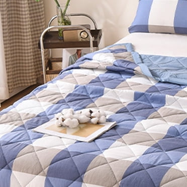 Liquidation Aujourd'hui! Courtepointe d'Été Fraîche en Coton Lavé - Courtepointe Mince pour Climatisation pour Étudiants et Chambres en Résidence, Courtepointe Légère Gaufrée pour le Sommeil d'Été, Parfaite pour le Confort par Temps Chaud