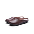 thumbnail image 3 of MAWCLOS Women Flats Comfort Clogs Slip On Lightweight Mules Closed Toe Driving Slides Brown 5, 3 of 5