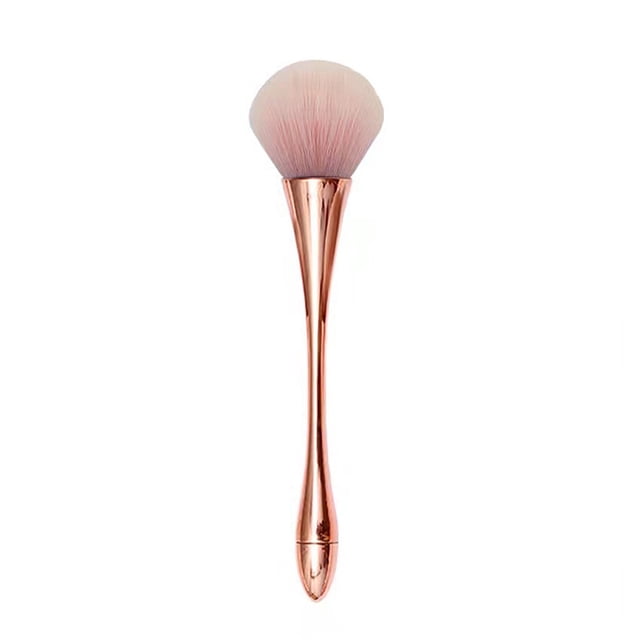 Langgg Makeup Brush Foundation Powder Blending Face Contouring Brushes Artificial Fiber Plating Reusable Make Up Tool Replacement Rose Gold