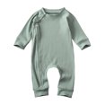 thumbnail image 1 of Combinaisons en Pur Coton pour Tout-Petits, Barboteuses à Col Rond pour Bébé, Vêtements d'Automne pour Bébé, 1 of 4