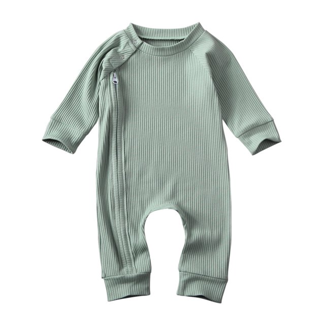 Combinaisons en Pur Coton pour Tout-Petits, Barboteuses à Col Rond pour Bébé, Vêtements d'Automne pour Bébé