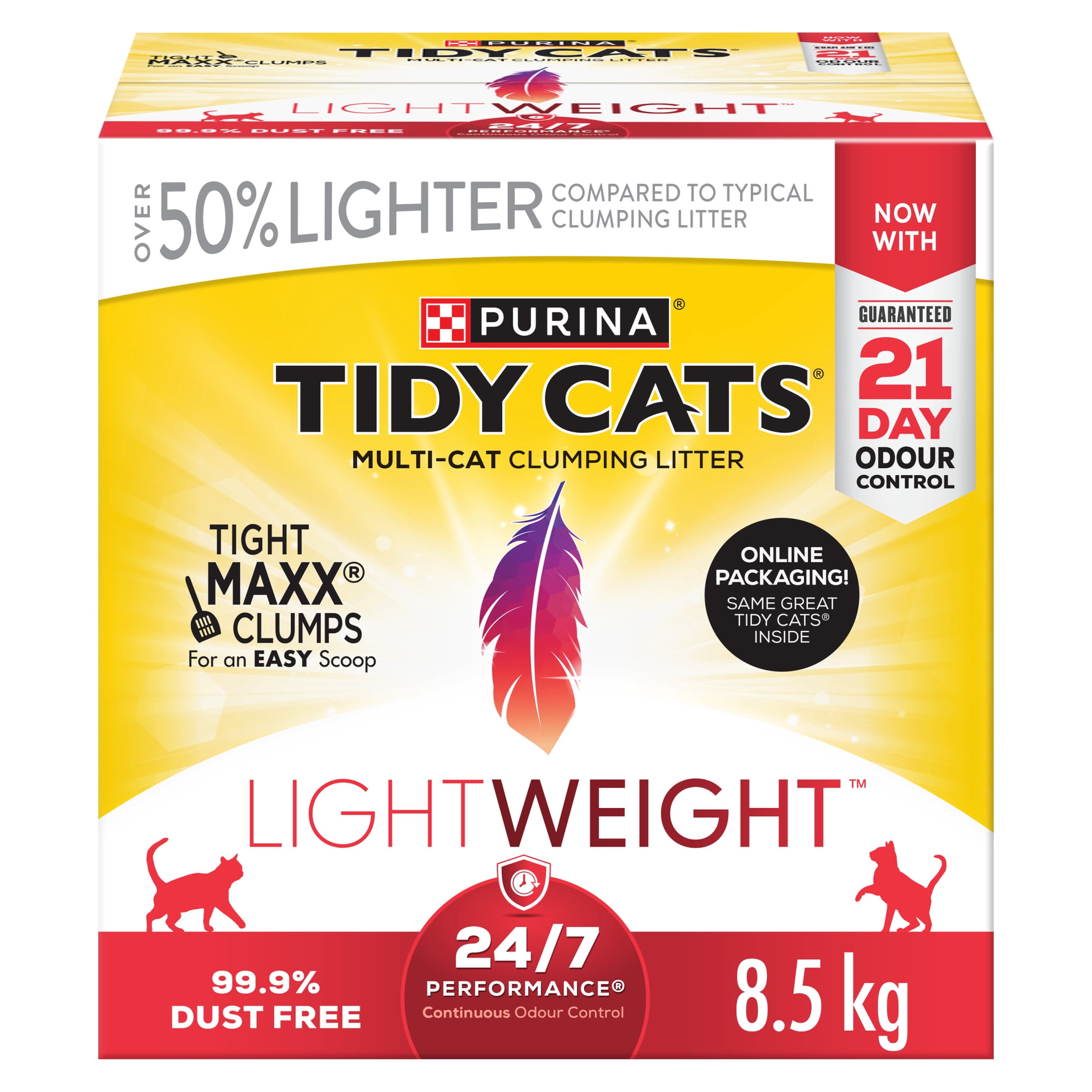 Purina Tidy Cats Poids Plume 24/7 Performance, Litière 8.5 kg
