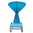thumbnail image 3 of Costway  Hanging Chaise Lounge Swing Canopy Thick Cushion Turquoise, 3 of 9