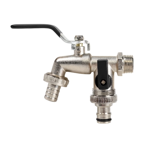 JZCHUNTOY Outdoor Courtyard Faucet, Heavy Duty Brass Construction Frost Proof Rust Resistant Spigot, Leak Proof Easy Installation Garden Tap, for Yard Lawn Patio Farm Garden Hose Connection