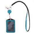 thumbnail image 4 of BELOVING Lanière Bling en Strass avec Moulinet Rétractable Support d'Identité Vertical Bleu Bleu Profond, 4 of 7