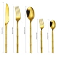 thumbnail image 3 of Cutlery Set, Kit Fork and Spoon, Solid Round Handle, 5-Piece Kitchen Dining Utensils, Ergonomic Design, Durable Construction, Easy Clean, 3 of 6