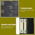 thumbnail image 2 of FDW 4-Panel Room Divider, Folding Privacy Screen Partition for Home Office, Mesh Woven Wood Design, Black, 2 of 7