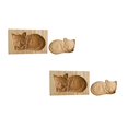 thumbnail image 1 of Oleegame 2PC Cookie Mold DIY Baking Moulds Wooden Cookie Cookie Moulds Embossing Craft Decorative Baking Tools For Christmas Thanksgiving Christmas Kitchen, 1 of 6