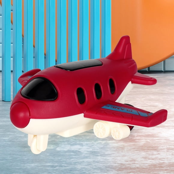 ZZkhGO Ensemble de Véhicules Jouets Inertiels, Modèle d'Hélicoptère avec Pneus en Caoutchouc Souple, Voiture Poussée et à Emporter Résistante aux Chutes pour Tout-Petits, Rouge