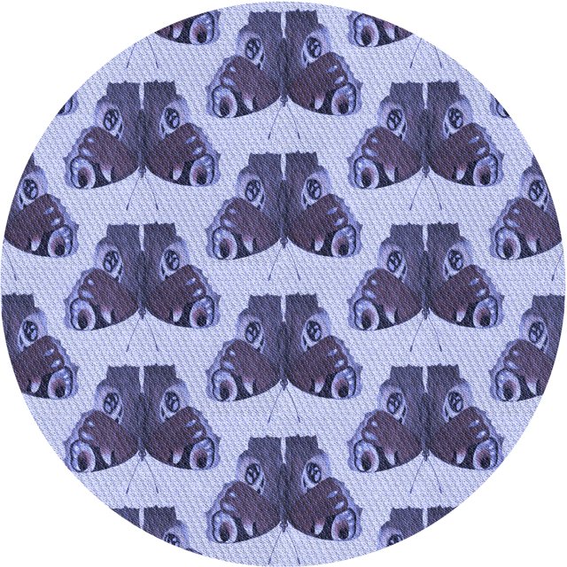 Ahgly Company Tapis d'Intérieur Lavables en Machine, Ronds, Transitionnels, Pourpre, Pervenche Profonde, Ronds de 3'