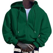 SHIXIAOO Mens Zip Up Hoodie Long Sleeve Full Zip Hooded Sweatshirt Pullover with Pocket Mens Big and Tall Hoodies Pullover Sweatshirts Workout Hoodies for Men Big Mens Hoodies Hooded Sweatshirt for