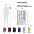 thumbnail image 2 of Ameriwood Home Aaron Lane Bookcase with Sliding Glass Doors, White, 2 of 8